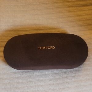 Tom Ford Black Glasses Case with Gold Branding